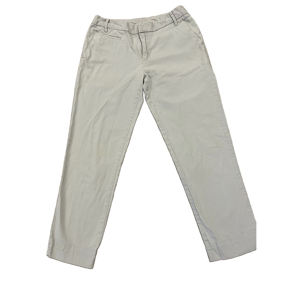 Patagonia Womens Organic Cotton Spandex Straight Leg Chino Pants Khaki Sz 4